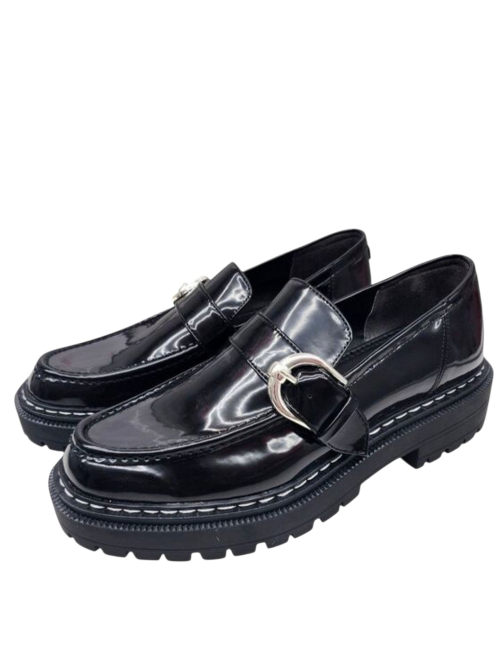 Circus NY by Sam Edelman Everly Chunky Shoes Womens 11 Black Patent Y2K Goth